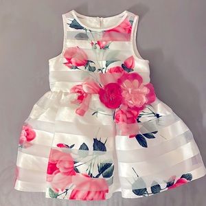 Pastourelle by Pippa & Julie Floral Print Dress with Flower Design and Tulle 18M